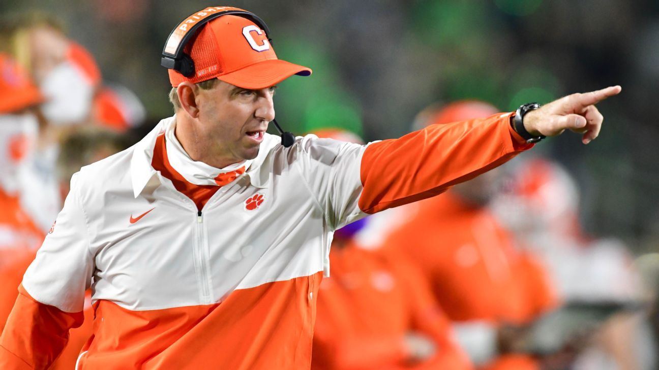 Clemson coach Dabo Sweeney says he has no regrets about Ohio State's ranking at number 11.