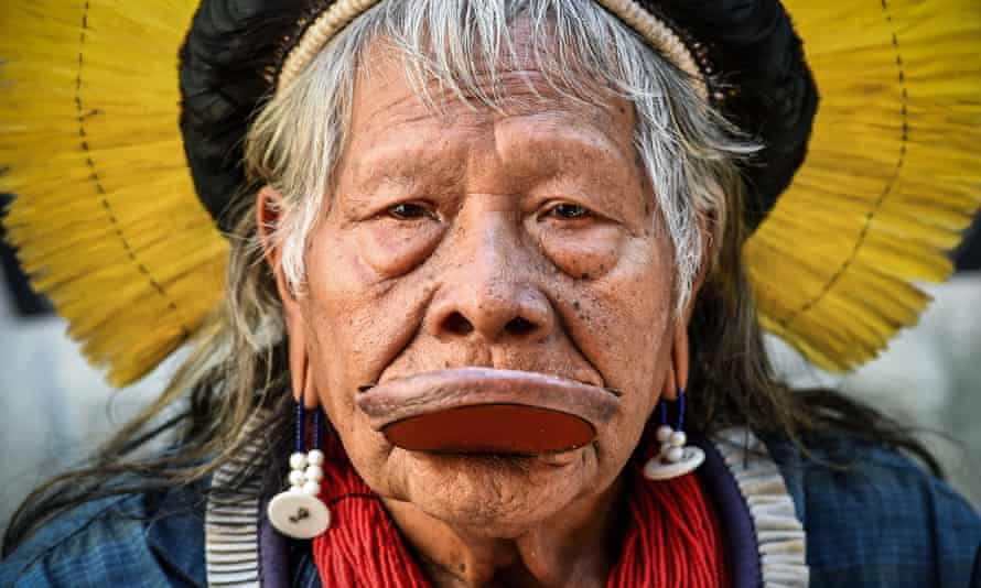 Raoni Metocuter, leader of the Kayapu people